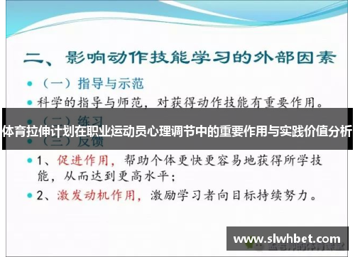 体育拉伸计划在职业运动员心理调节中的重要作用与实践价值分析
